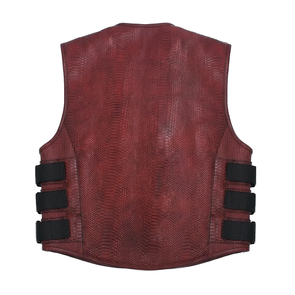 Bloodline - Men’s Red Dragon Leather Motorcycle Vest - Image 2