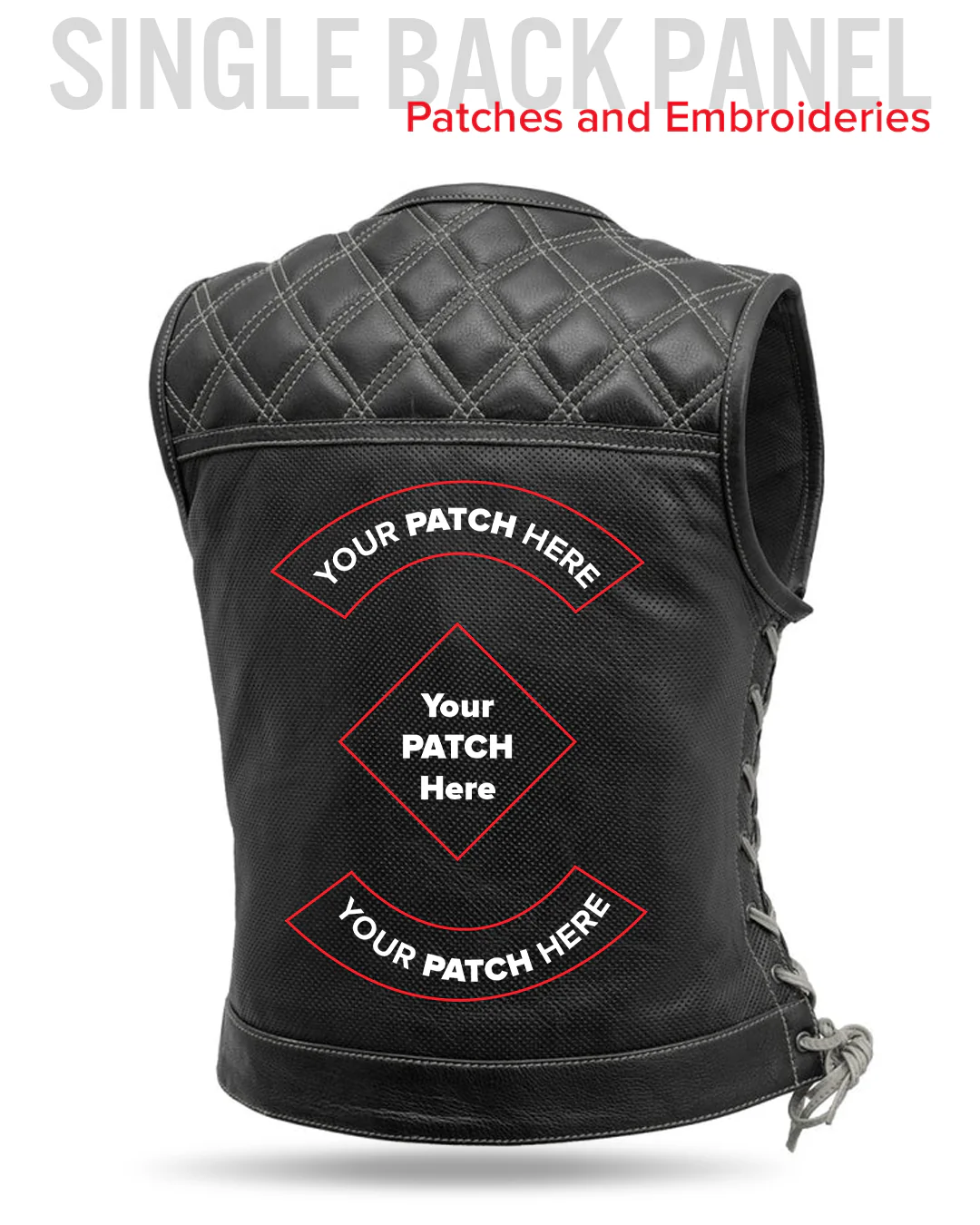 Bonnie Perforated Women's Motorcycle Leather Vest - Image 23