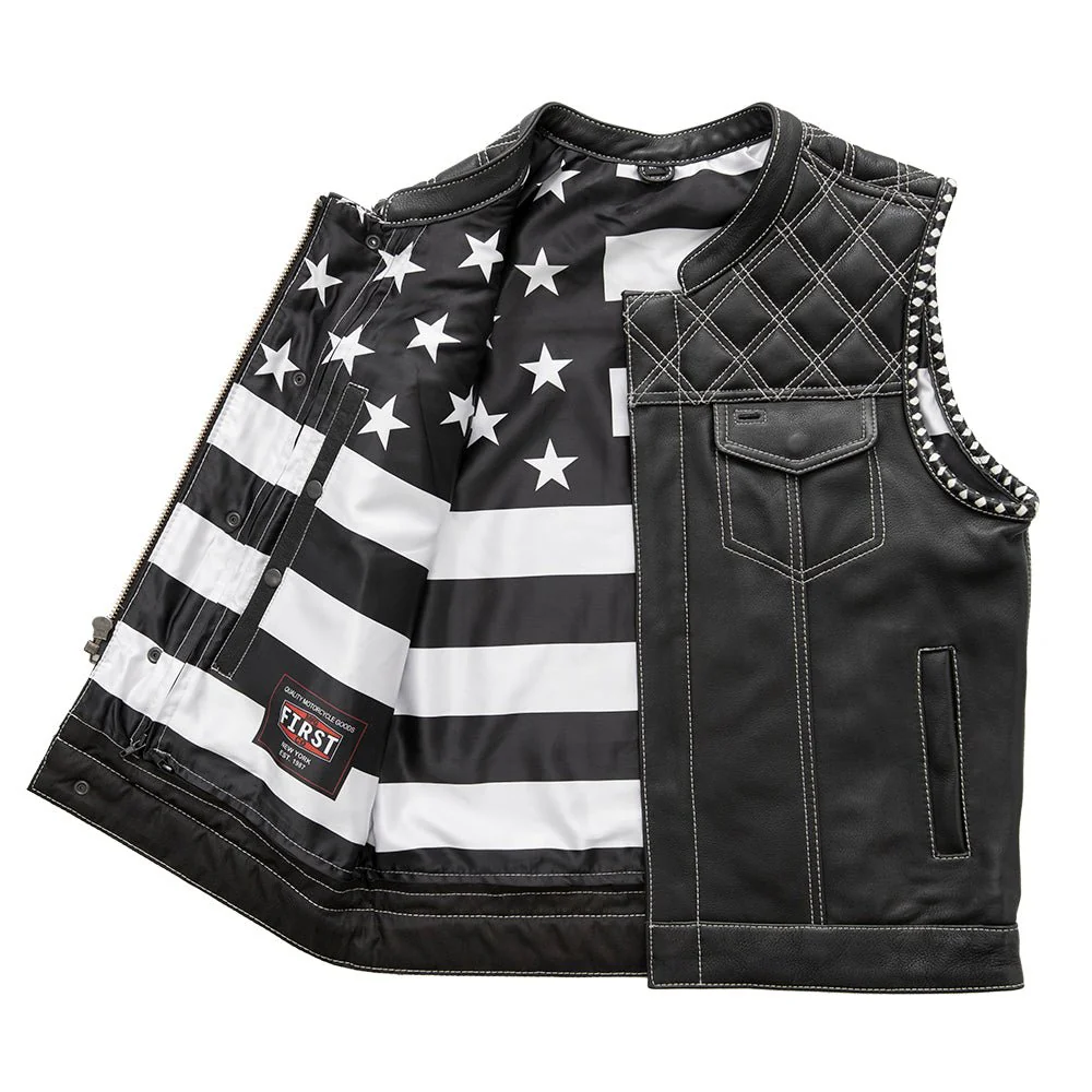 Burton - Men's Club Style Leather Vest - Limited Edition - Image 2