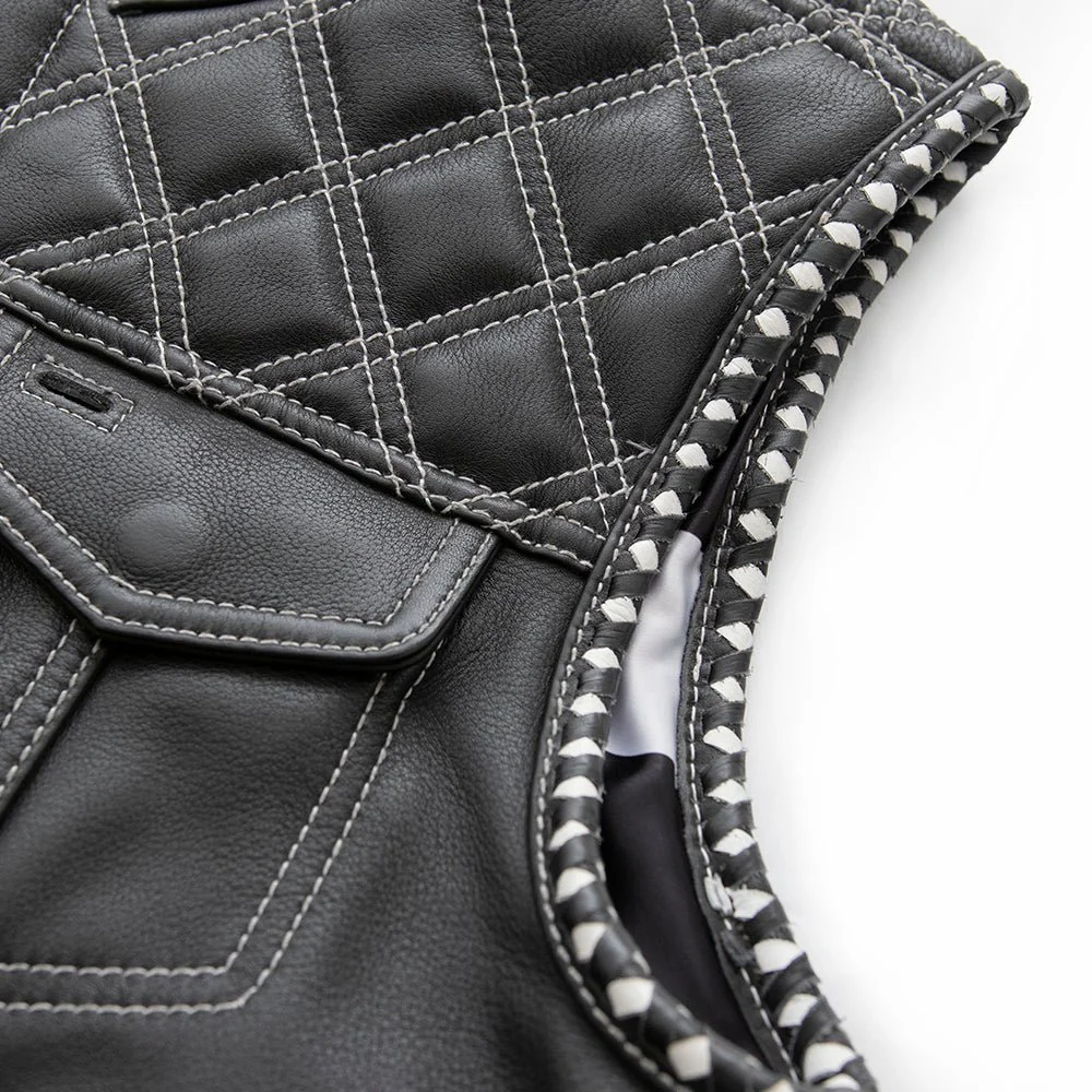 Burton - Men's Club Style Leather Vest - Limited Edition - Image 3