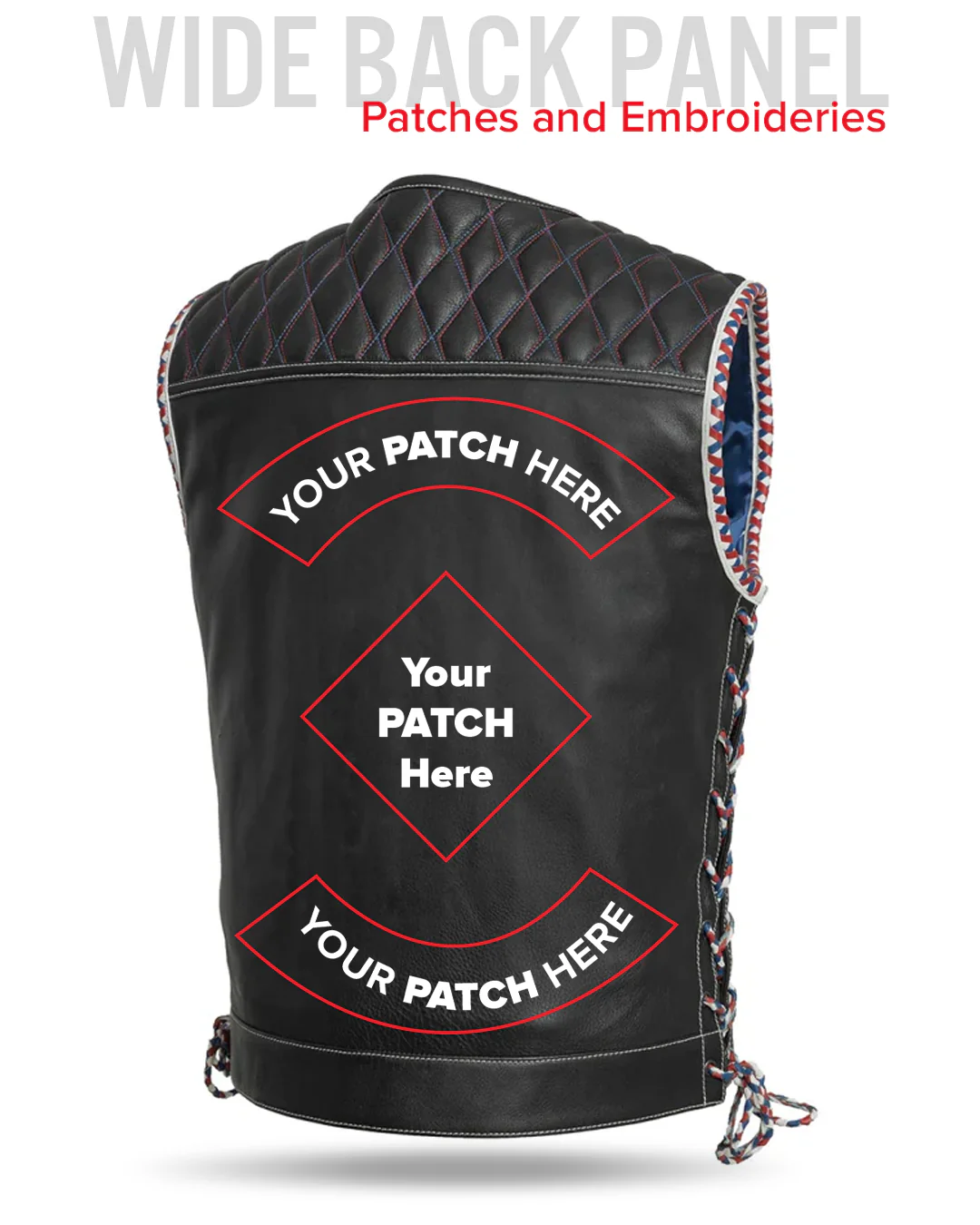 Captain Men's Motorcycle Leather Vest - Image 9