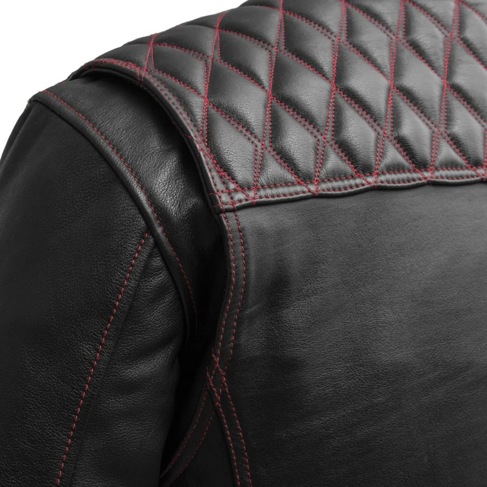 Cinder Men's Cafe Style Leather Jacket - Image 17
