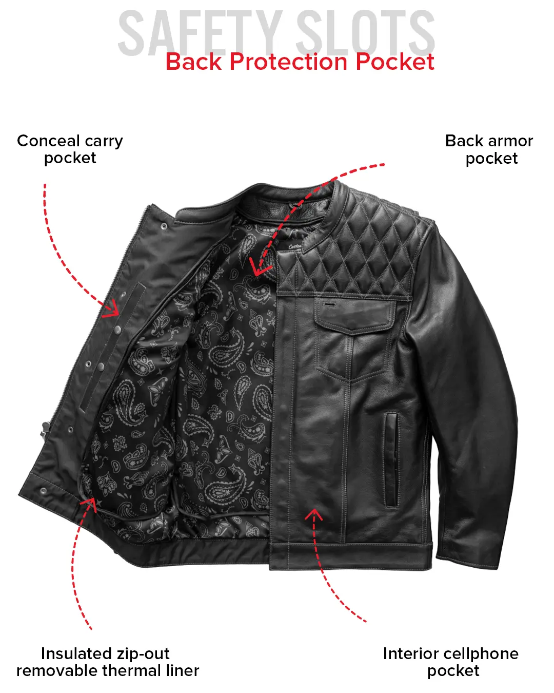 Cinder Men's Cafe Style Leather Jacket - Image 31