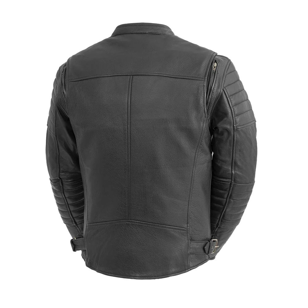 Commuter Men's Motorcycle Leather Jacket - Image 8