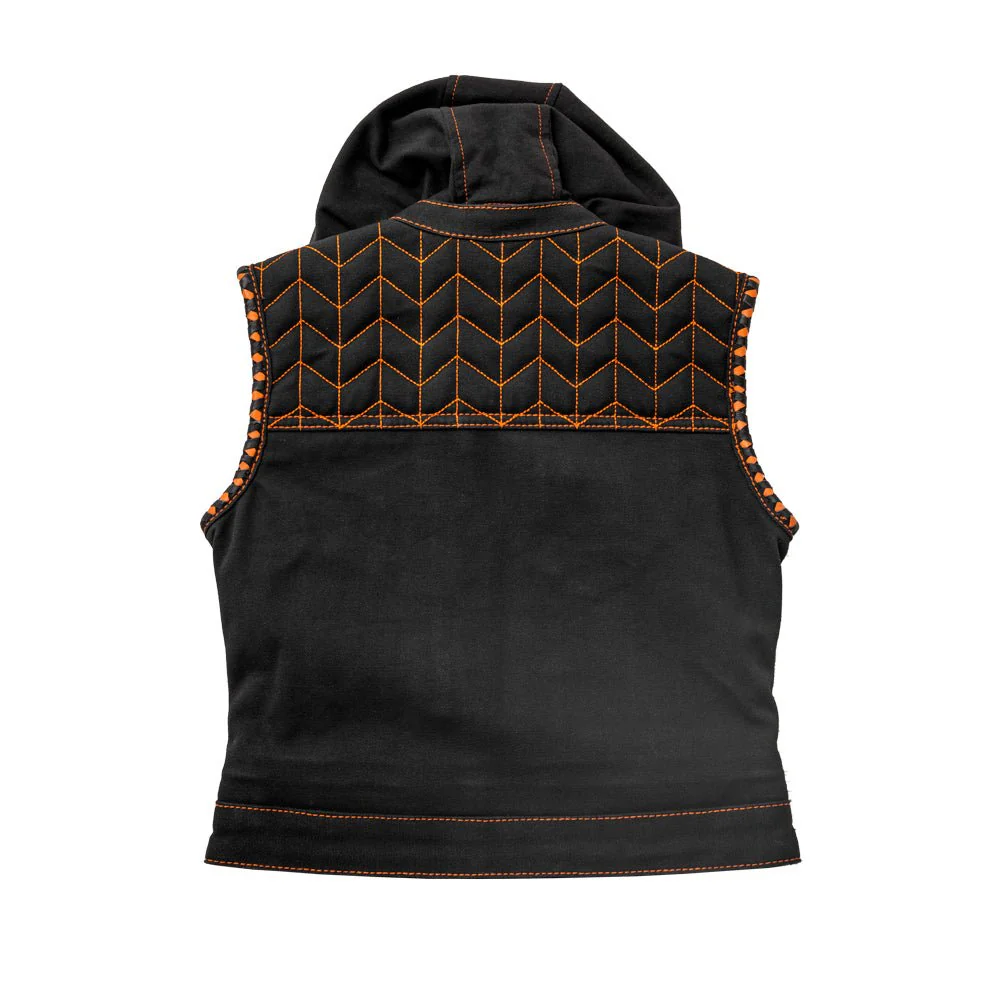 Cross Fox - Women's Club Style Motorcycle Canvas Vest  - Limited Edition - Image 2