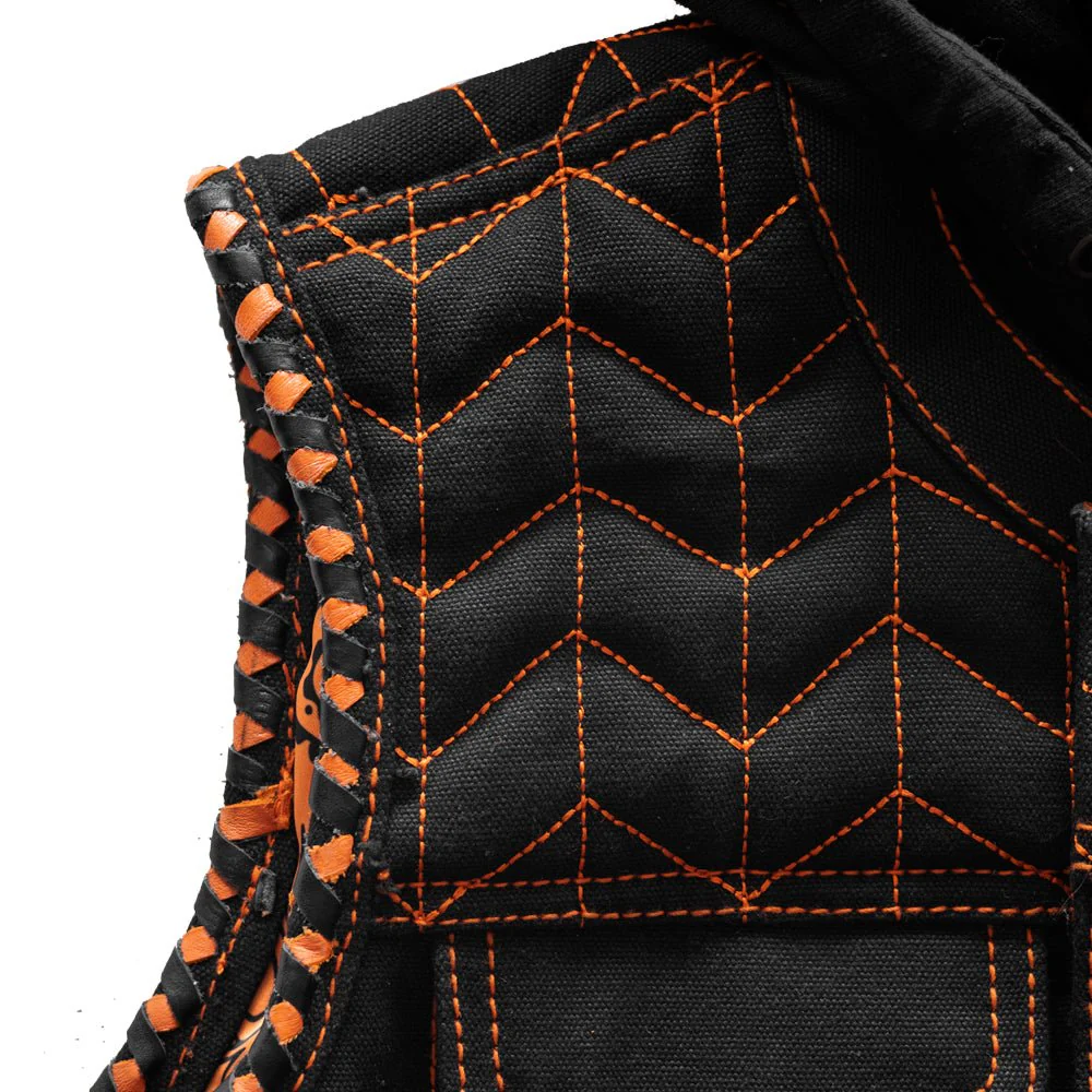 Cross Fox - Women's Club Style Motorcycle Canvas Vest  - Limited Edition - Image 4