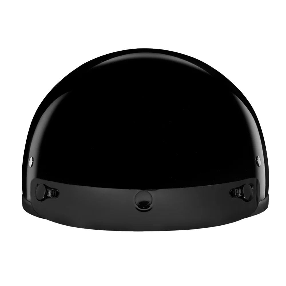 D.O.T. Daytona Skull Cap Jr.- Hi-Gloss Black - Image 5