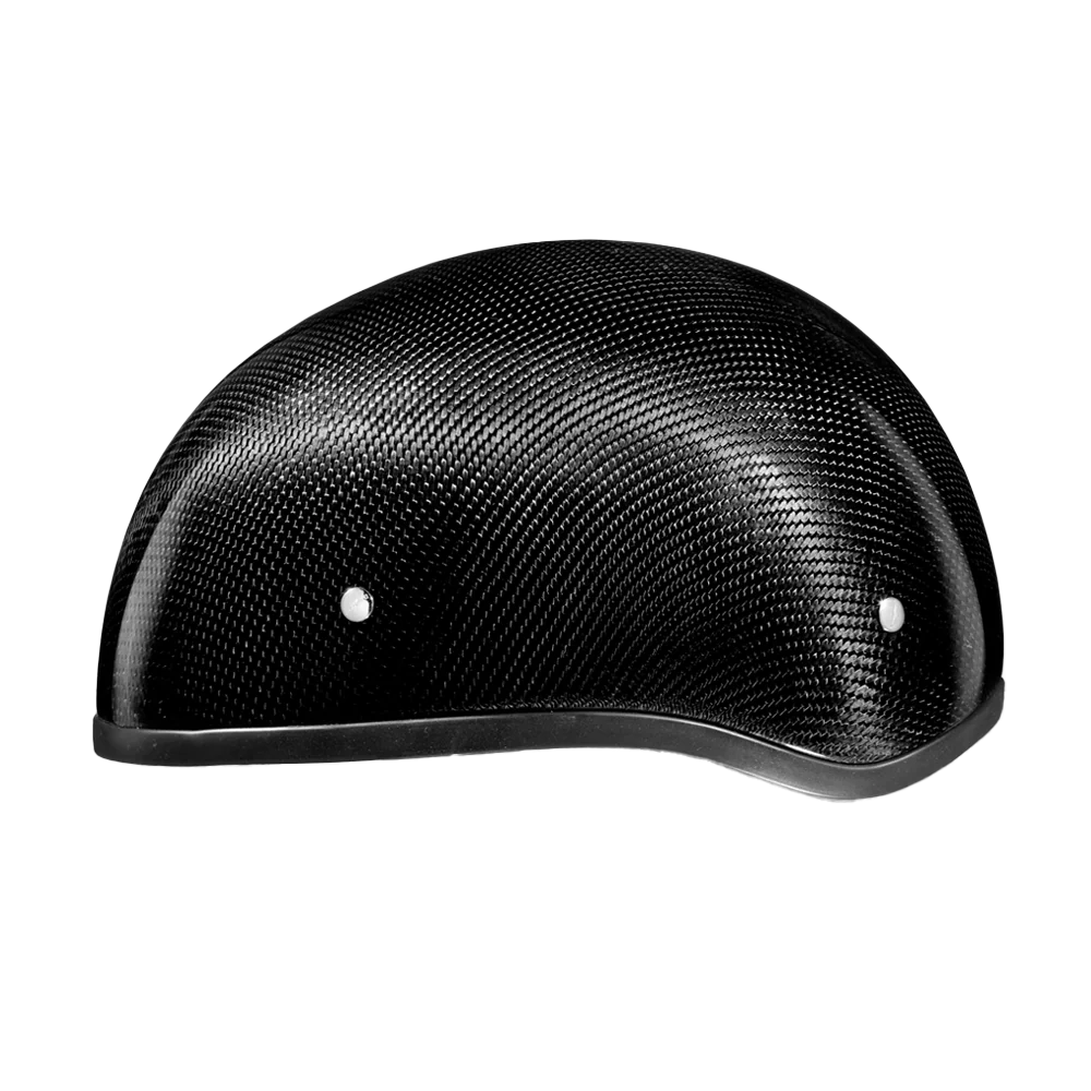 D.O.T. Daytona Skull Cap W/O Visor- Grey Carbon Fiber - Image 2