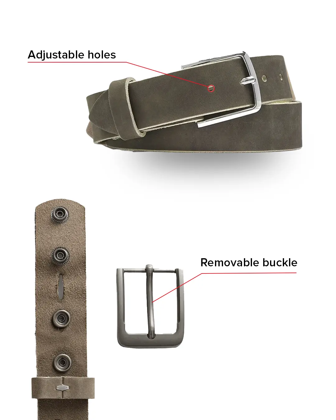 Dark Brown Nubuck Belt - Image 6