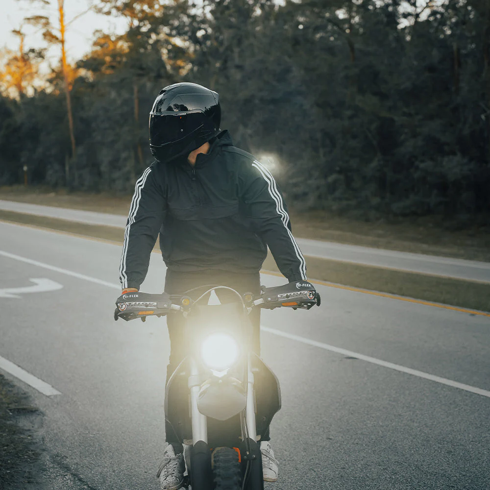 Daytona Glide Modular Motorcycle Helmet - DOT Approved, Bluetooth Ready, Dual Visor, Men/Women/Youth - Hi-Gloss Black - Image 11