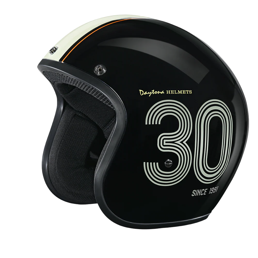 DOT Approved Daytona Cruiser Open Face Motorcycle Helmet - Men, Women & Youth - With Visor & Graphics - W/ Daytona 30th - Image 5