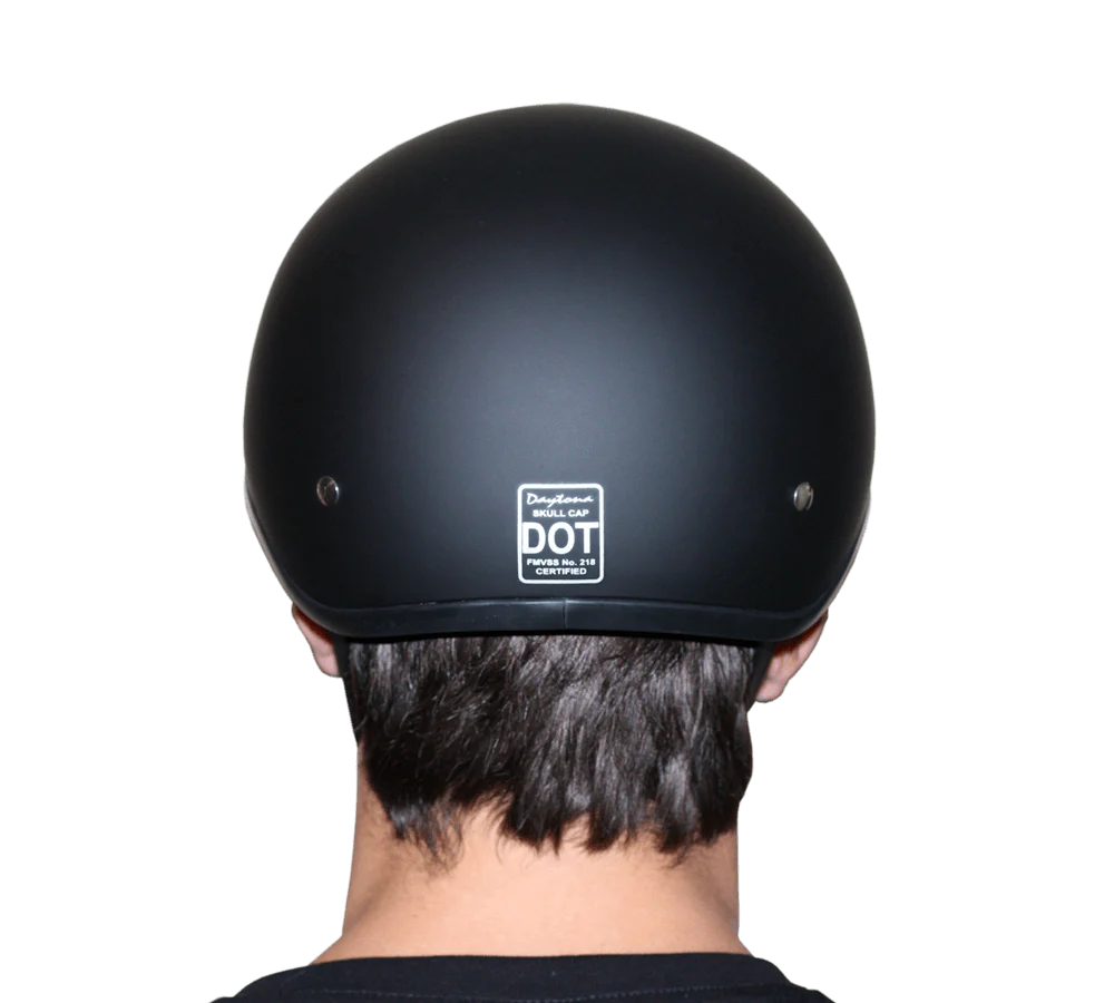 DOT Approved Daytona Motorcycle Half Face Helmet - Skull Cap Graphics for Men & Women, Scooters, ATVs, UTVs & Choppers - W/ Freedom 2.0 - Image 10