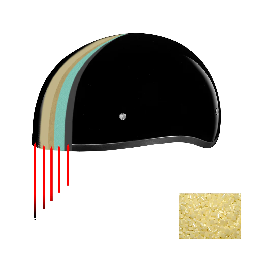 DOT Approved Daytona Motorcycle Half Face Helmet - Skull Cap Graphics for Men & Women, Scooters, ATVs, UTVs & Choppers - W/ Lovesee - Image 7