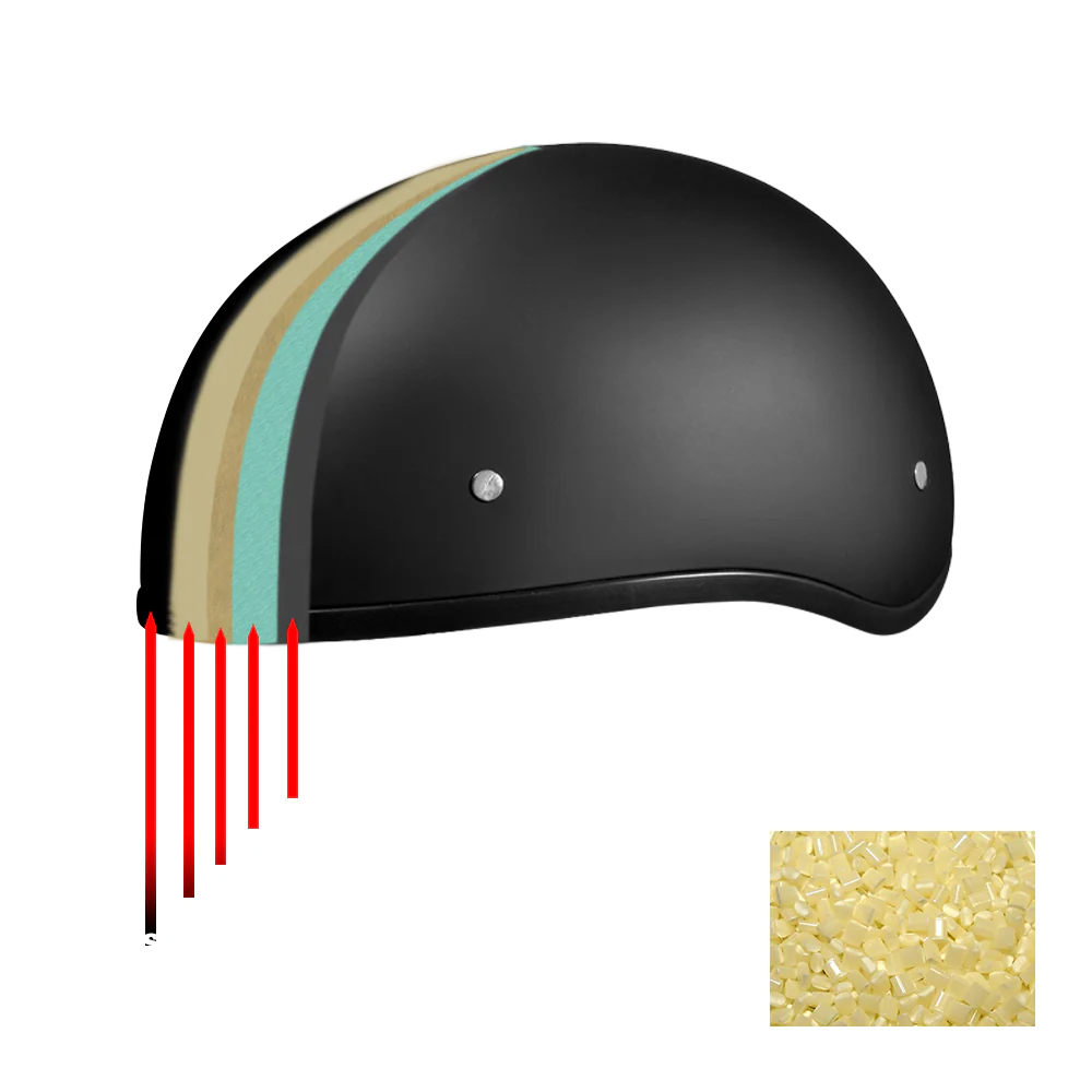 DOT Approved Daytona Motorcycle Half Face Helmet - Skull Cap Graphics for Men & Women, Scooters, ATVs, UTVs & Choppers - W/ Rockin' Reaper - Image 10