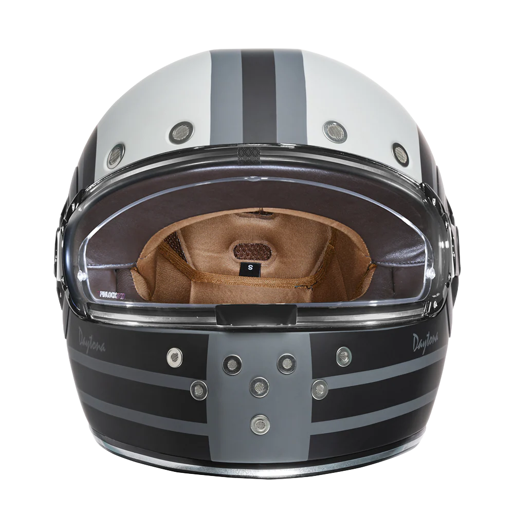 DOT Daytona Retro Full Face Motorcycle Helmet: Vintage Style for Men, Women, & Youth - W/ Racer - Image 5