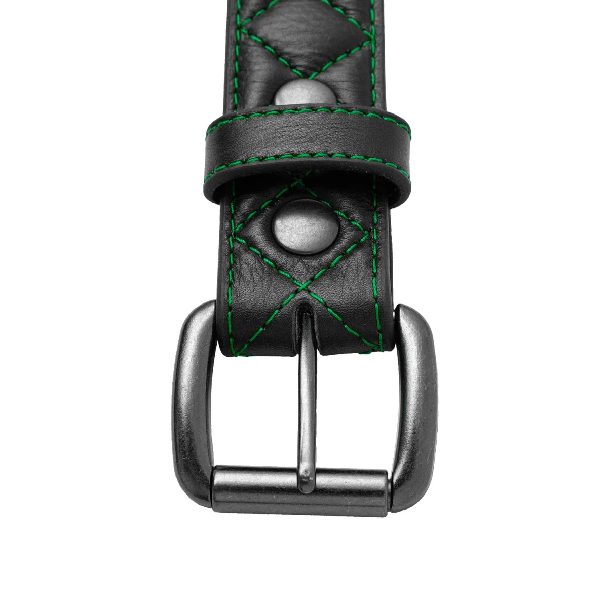 Diamond Quilted Leather Belt - Image 19
