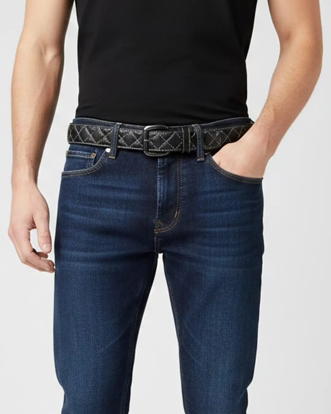 Diamond Quilted Leather Belt - Image 26