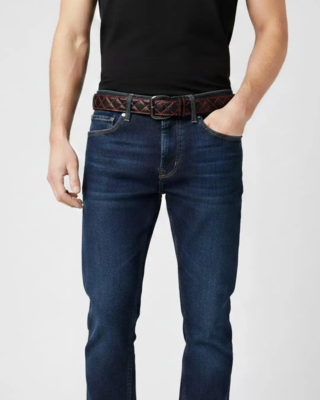 Diamond Quilted Leather Belt - Image 27