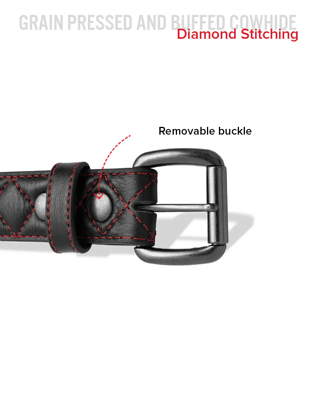 Diamond Quilted Leather Belt - Image 29