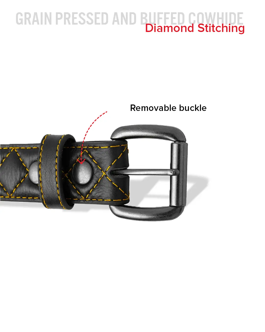 Diamond Quilted Leather Belt - Image 32
