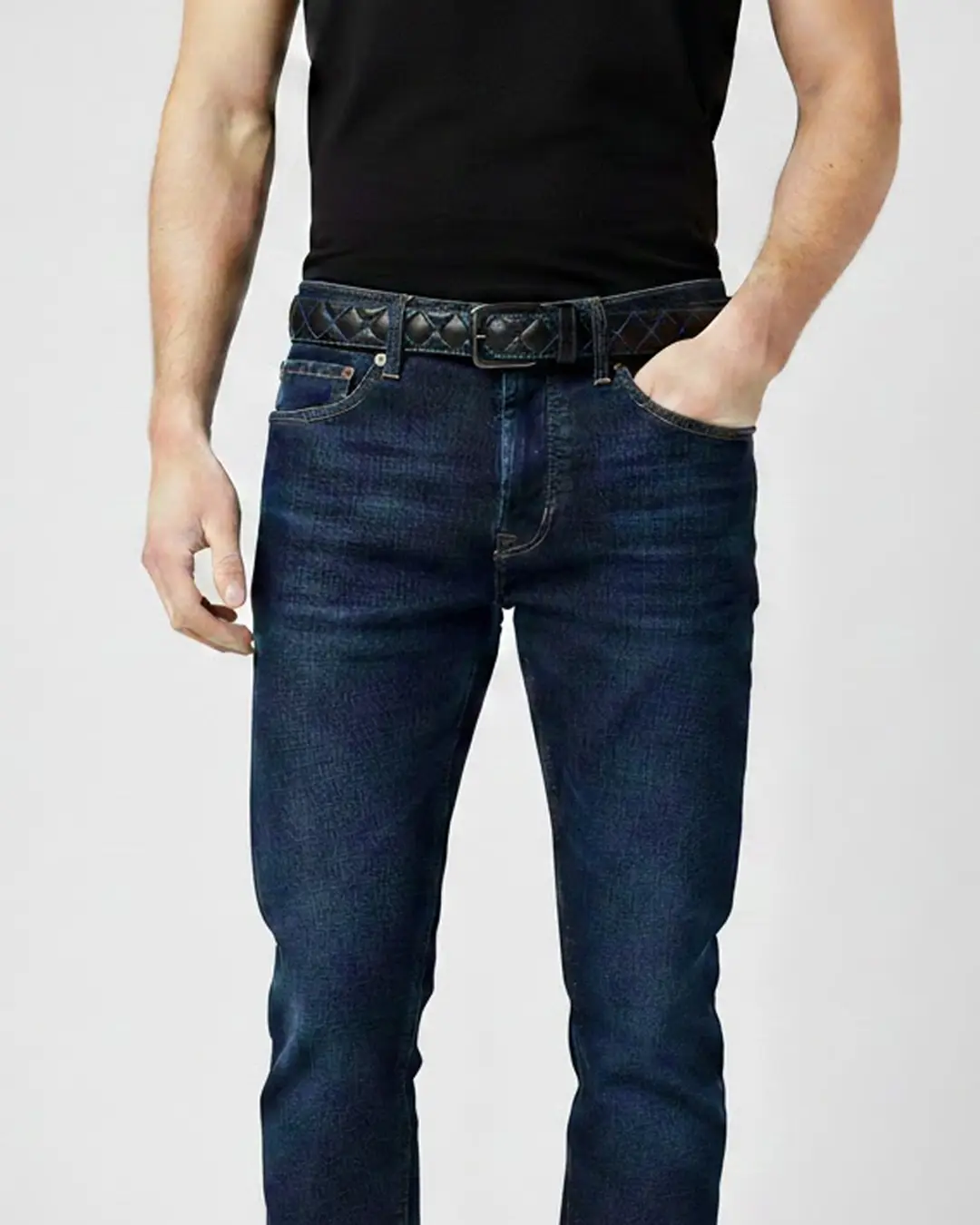 Diamond Quilted Leather Belt - Image 34