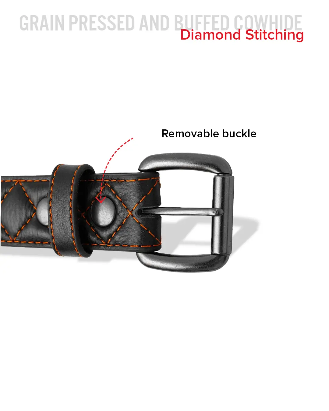 Diamond Quilted Leather Belt - Image 36