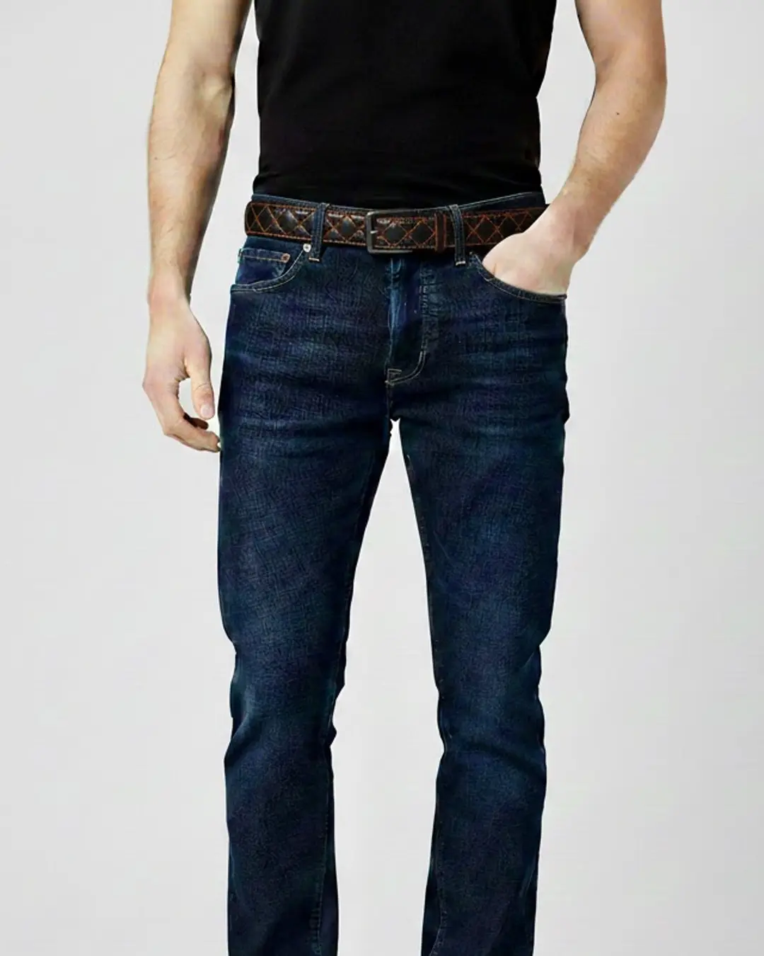 Diamond Quilted Leather Belt - Image 38