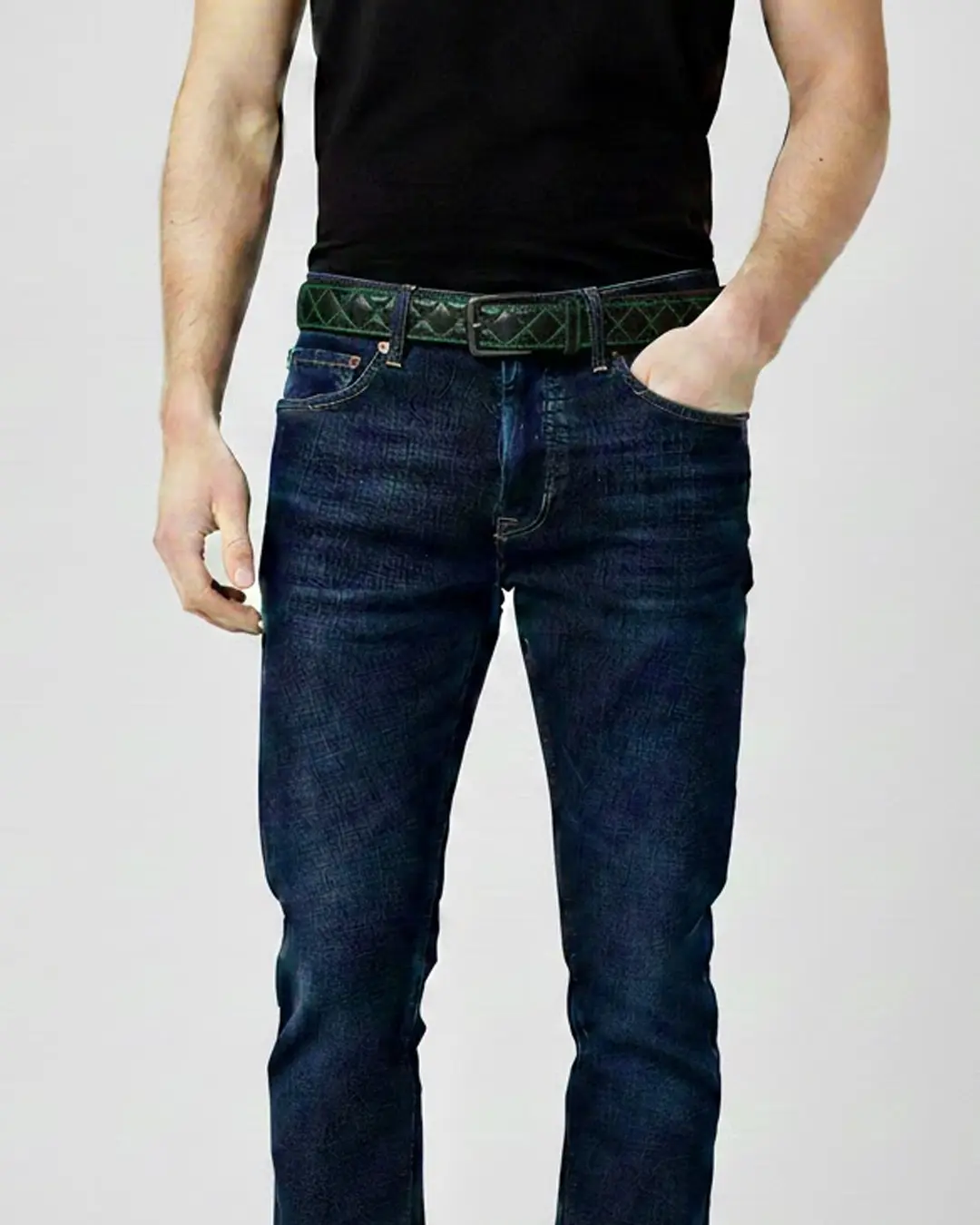 Diamond Quilted Leather Belt - Image 40
