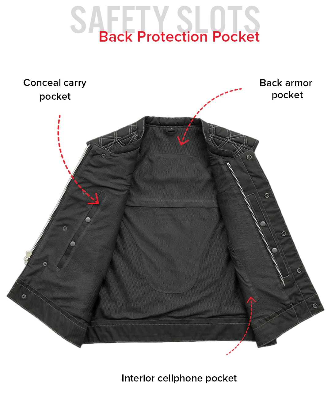 Downside Moto Mesh Men's Motorcycle Vest - Image 19