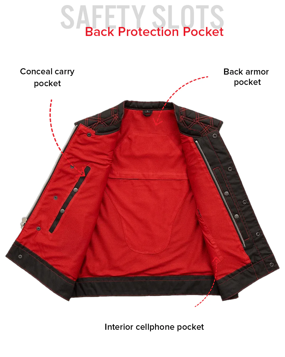 Downside Moto Mesh Men's Motorcycle Vest - Image 20
