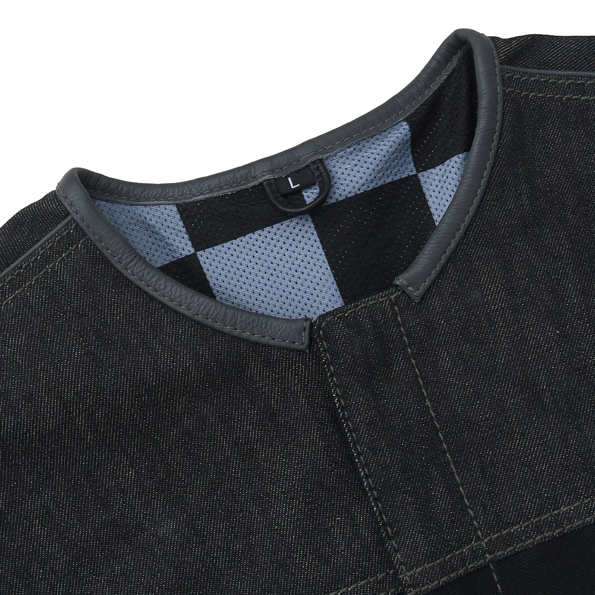 Driftline - Men’s Raw Denim/Canvas Motorcycle Vest - Image 5