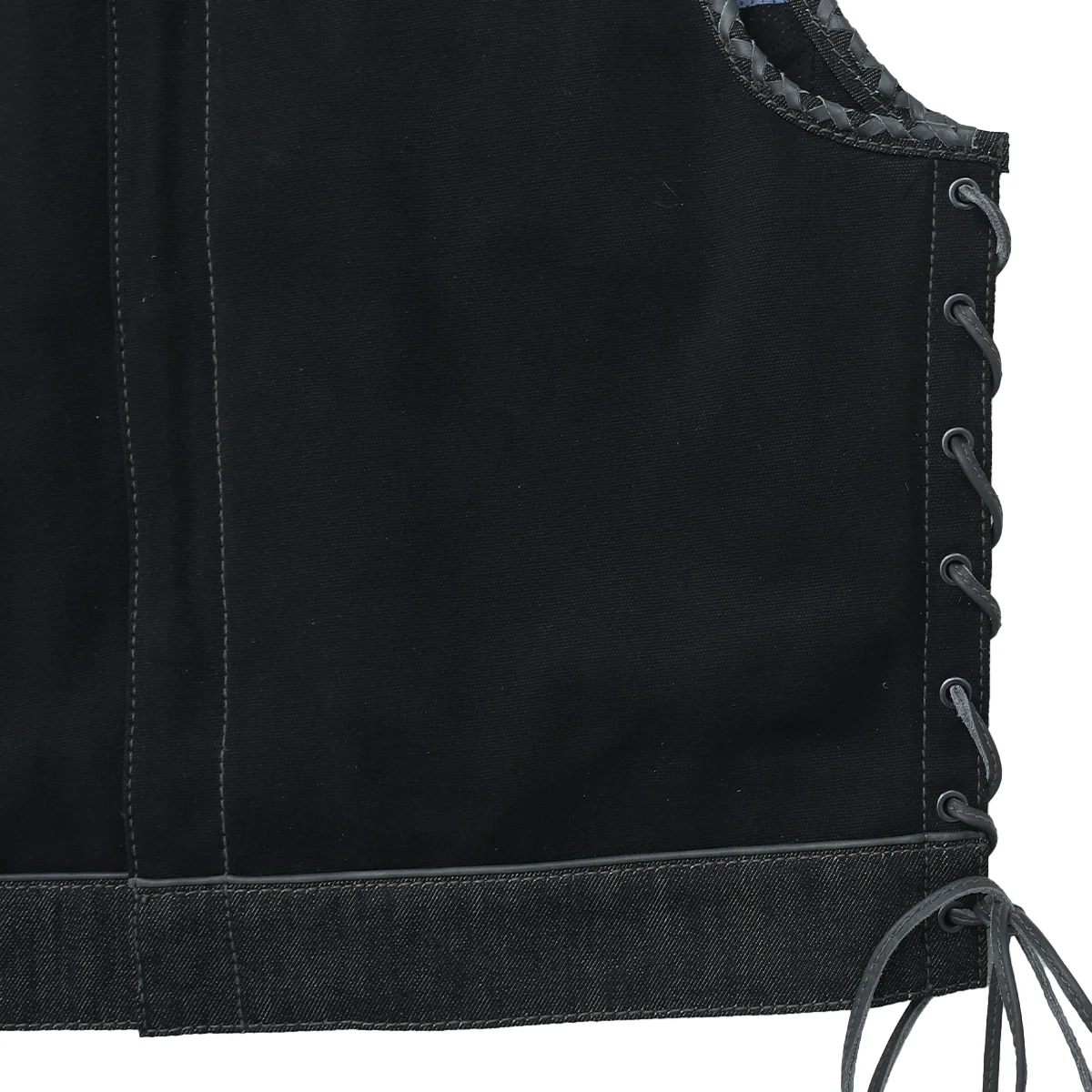 Driftline - Men’s Raw Denim/Canvas Motorcycle Vest - Image 6
