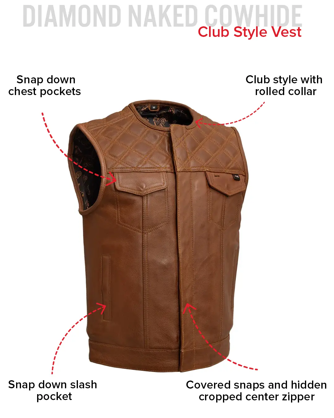 Dust Devil Men's Motorcycle Leather Vest (limited edition) - Image 9
