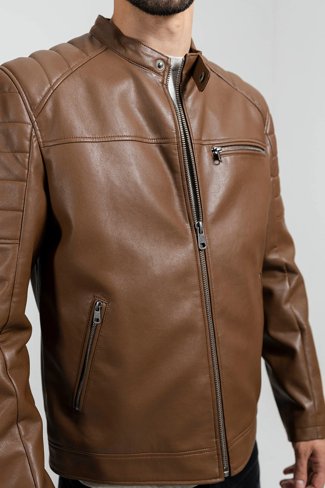 Dustin Men's Vegan Faux Leather Jacket - Image 3