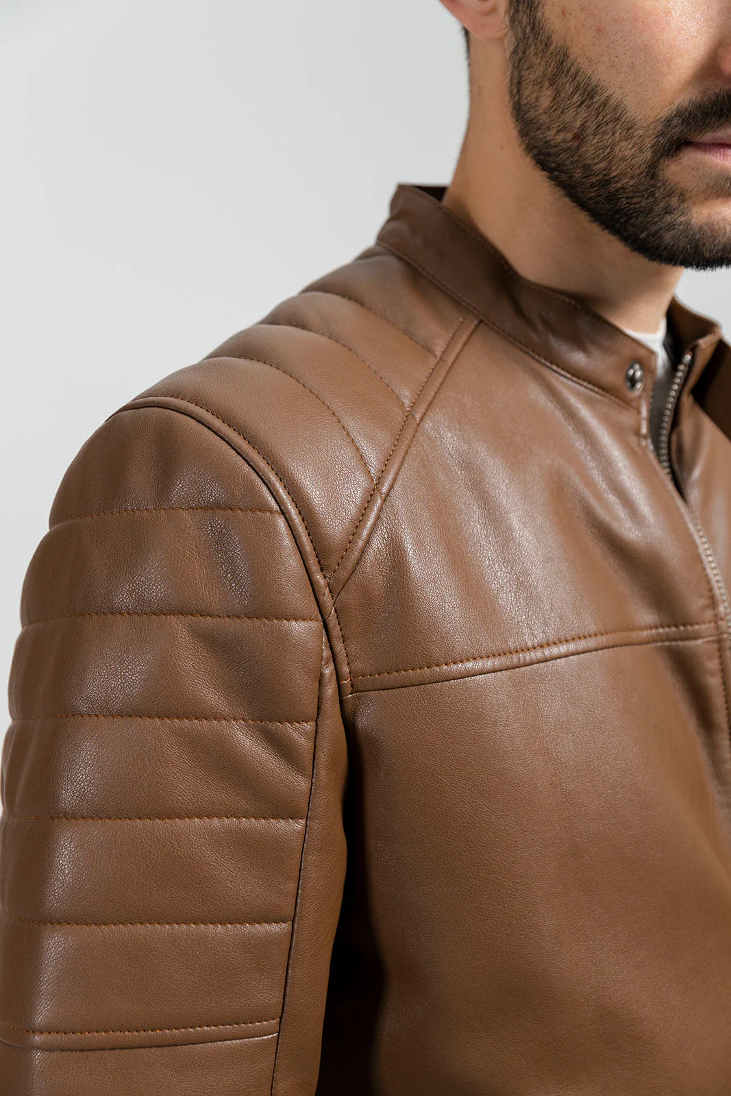 Dustin Men's Vegan Faux Leather Jacket - Image 5