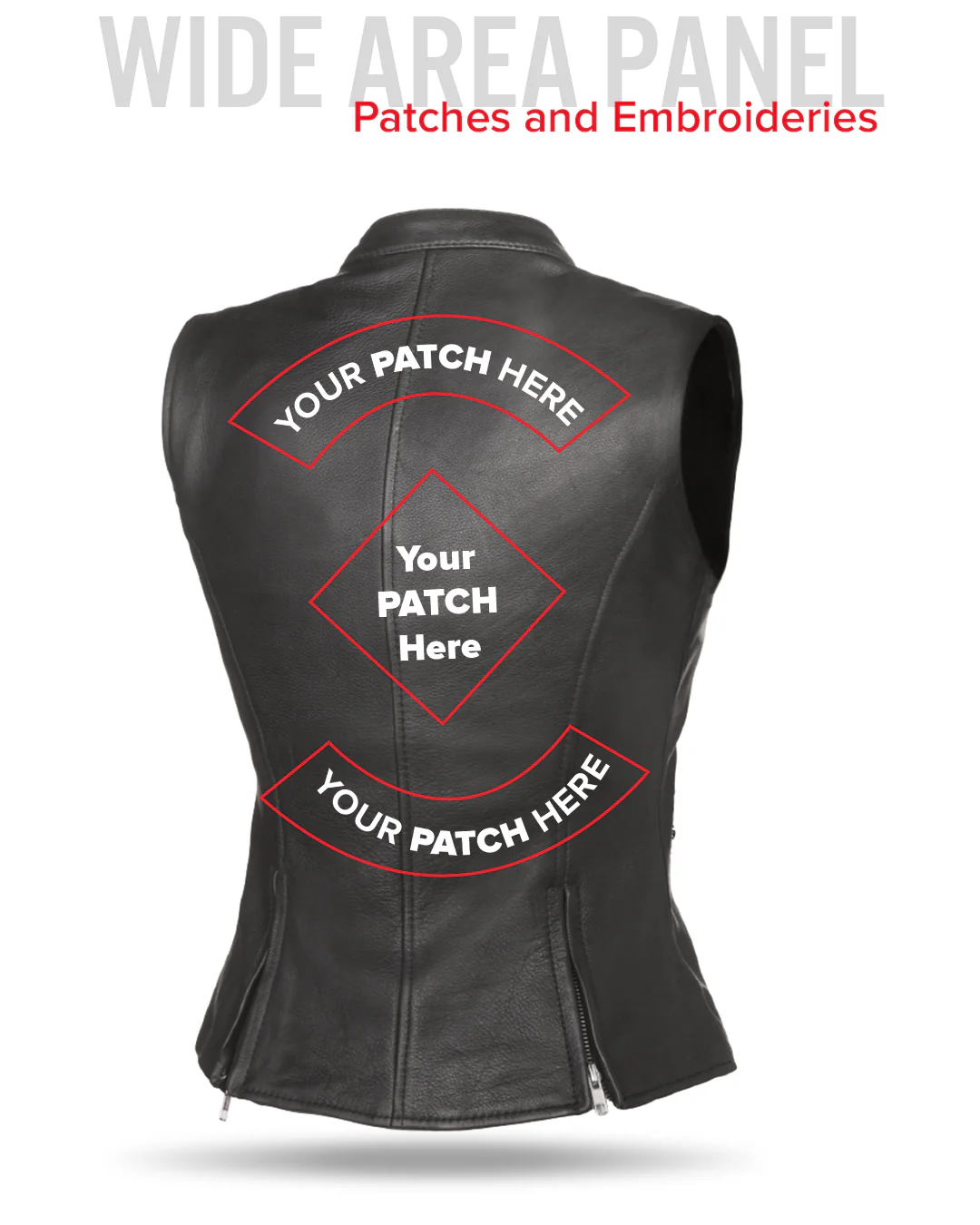 Fairmont Women's Motorcycle Leather Vest - Image 6