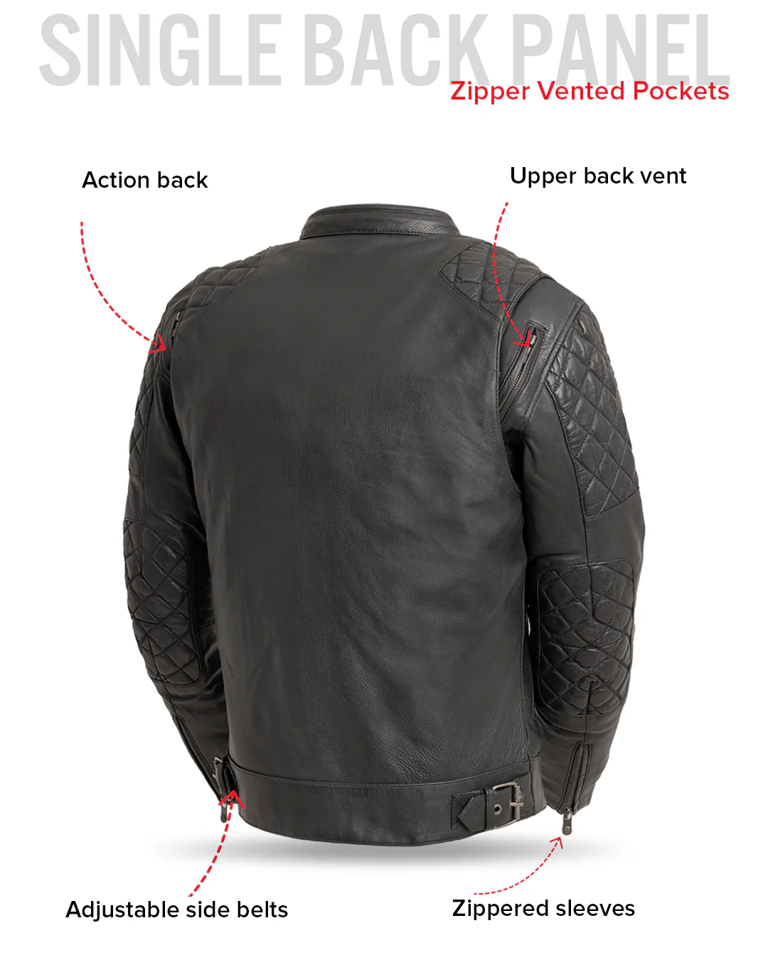 Grand Prix - Men's Leather Motorcycle Jacket - Image 8