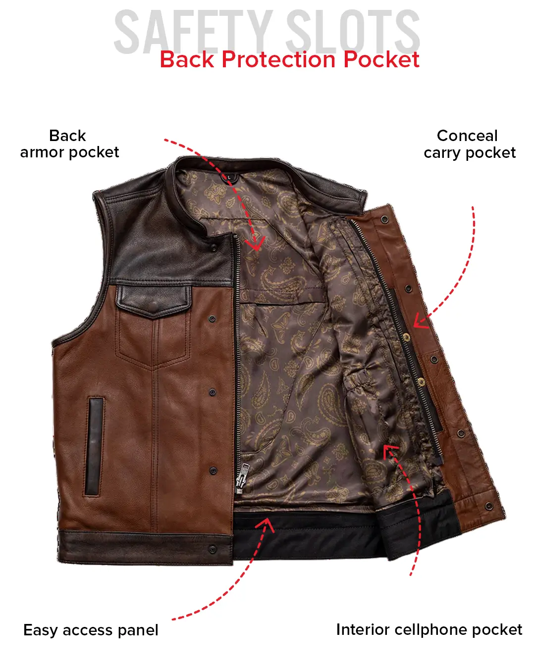 Gunner Men's Leather Motorcycle Vest (Limited Edition) - Image 9