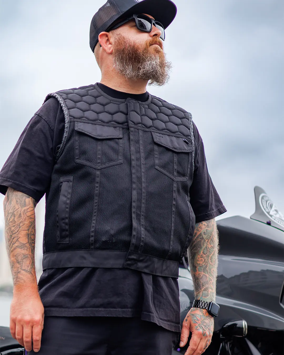 Hornet Moto Mesh Men's Club Style Vest - Image 20