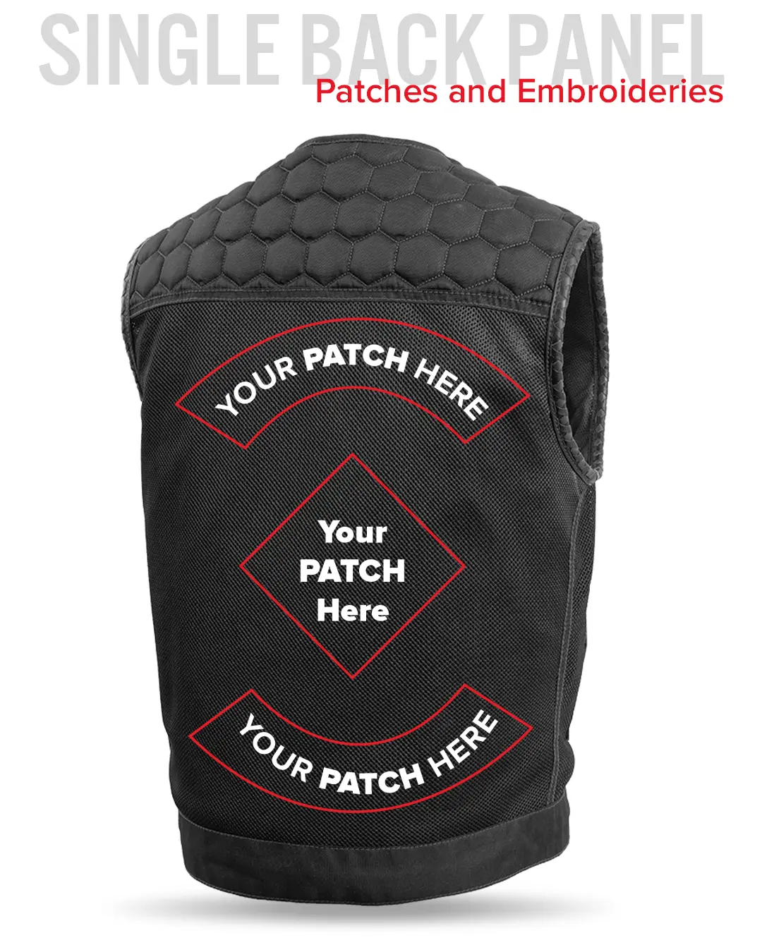 Hornet Moto Mesh Men's Club Style Vest - Image 25