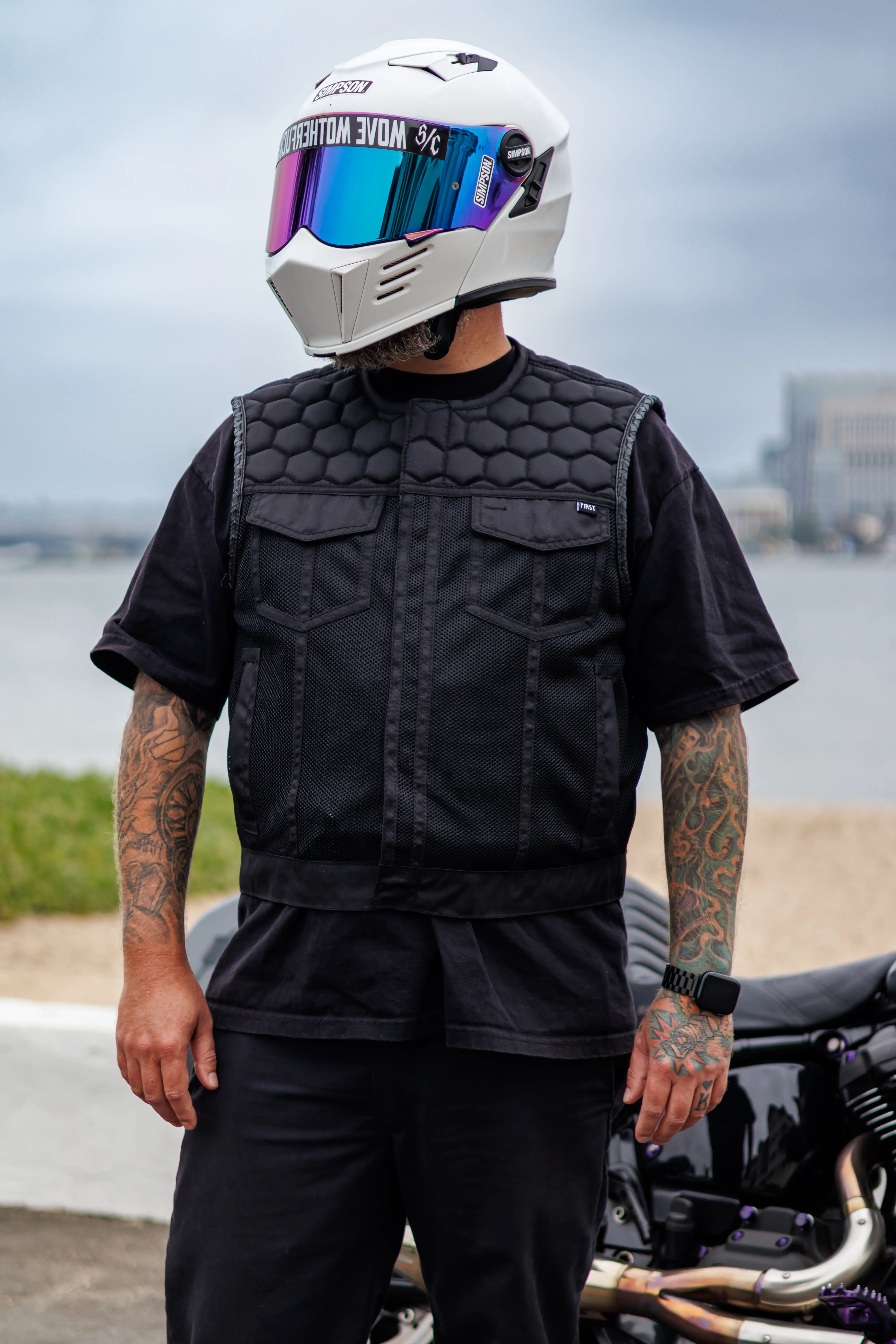 Hornet Moto Mesh Men's Club Style Vest - Image 26