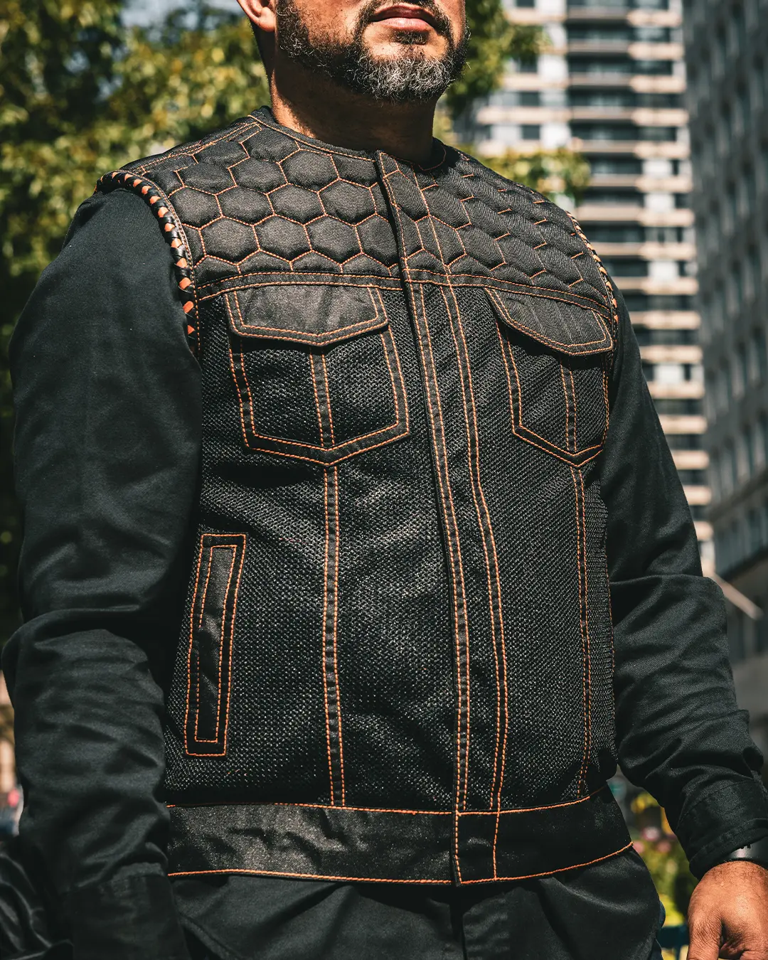 Hornet Moto Mesh Men's Club Style Vest - Image 37