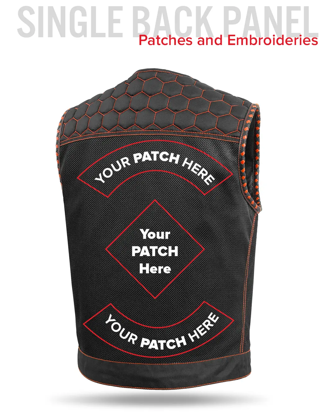 Hornet Moto Mesh Men's Club Style Vest - Image 38