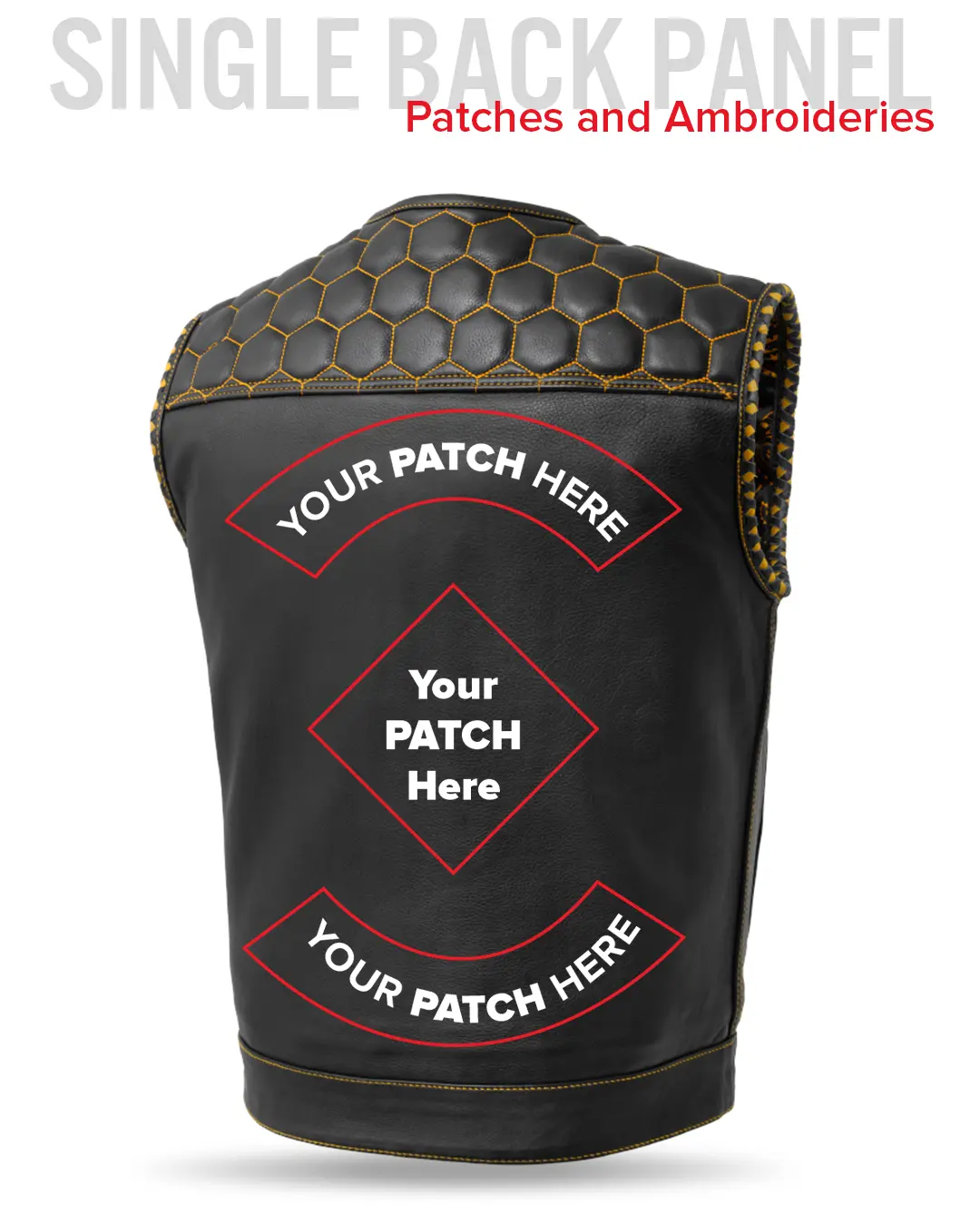 Hornet Men's Club Style Leather Vest - Image 31