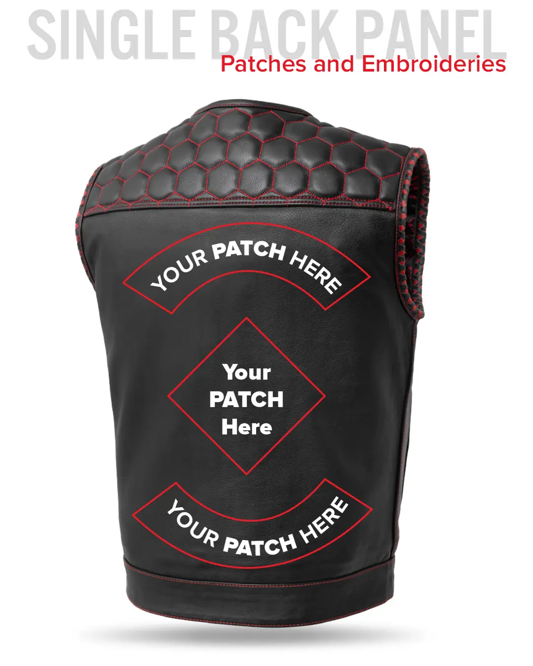 Hornet Men's Club Style Leather Vest - Image 34