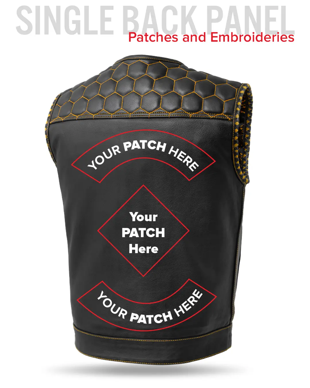 Hornet Men's Club Style Leather Vest - Image 39