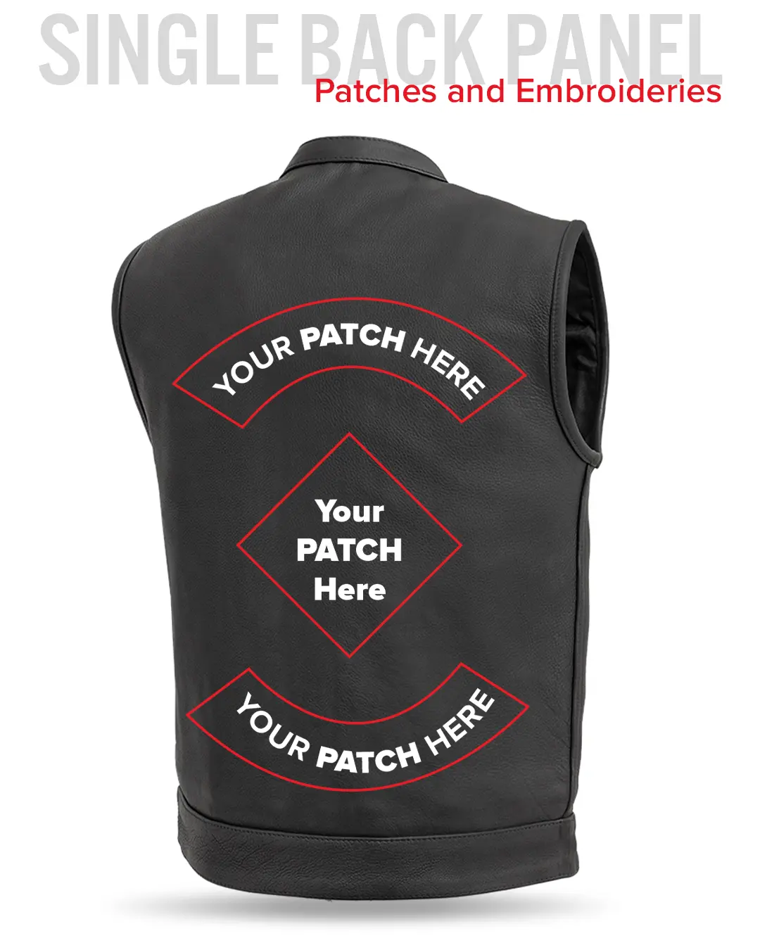 Hotshot Men's Motorcycle Leather Vest - Image 8