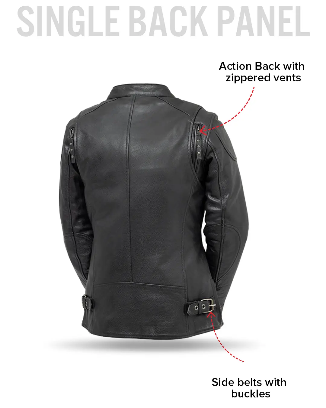 Jewel - Women's Motorcycle Leather Jacket - Image 10