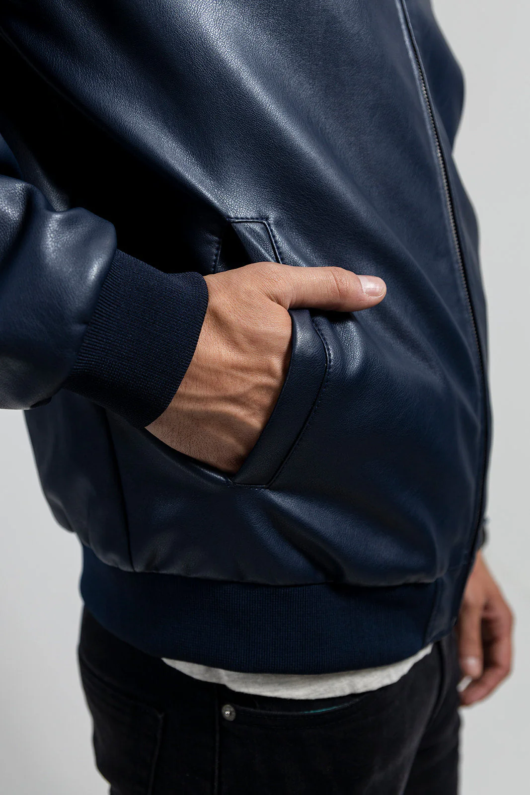 Justin Men's Vegan Faux Leather Jacket - Image 4