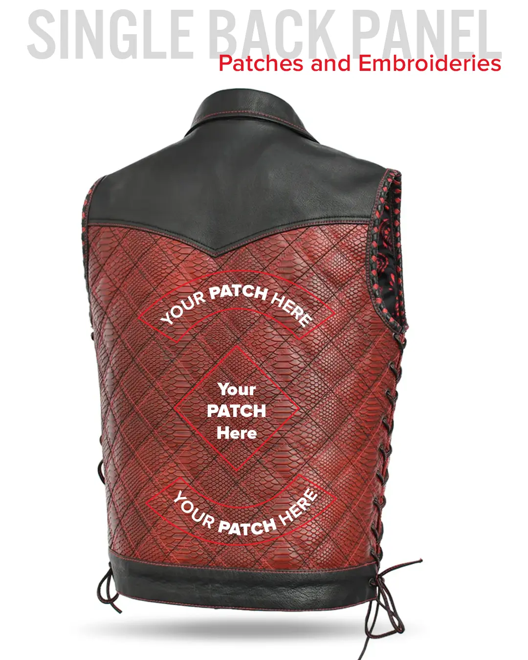 Kingsnake Men’s Motorcycle Leather Vest - Image 33